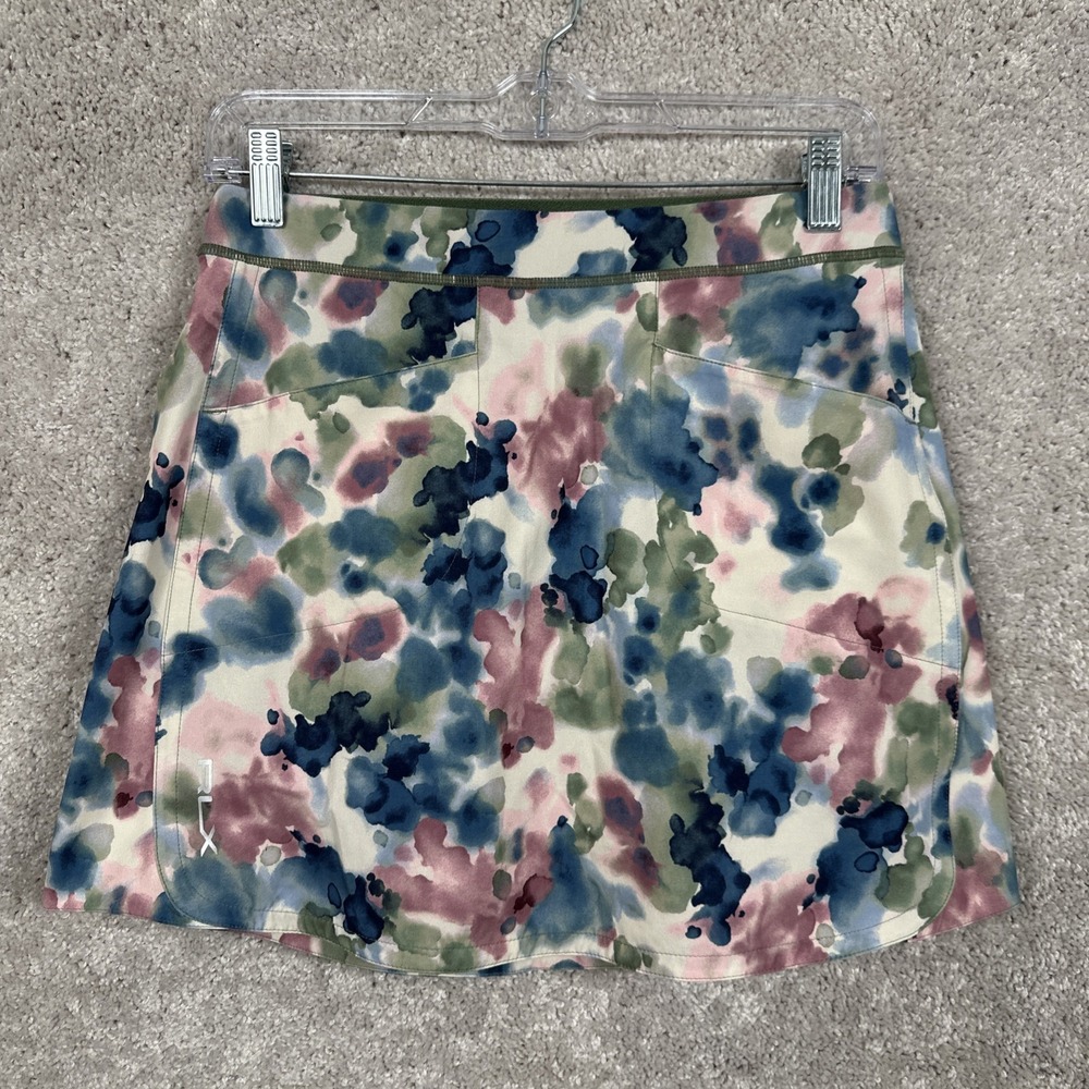 RLX Golf Skort Ralph Lauren Womens Abstract Camo Print Size SP Multicolor
